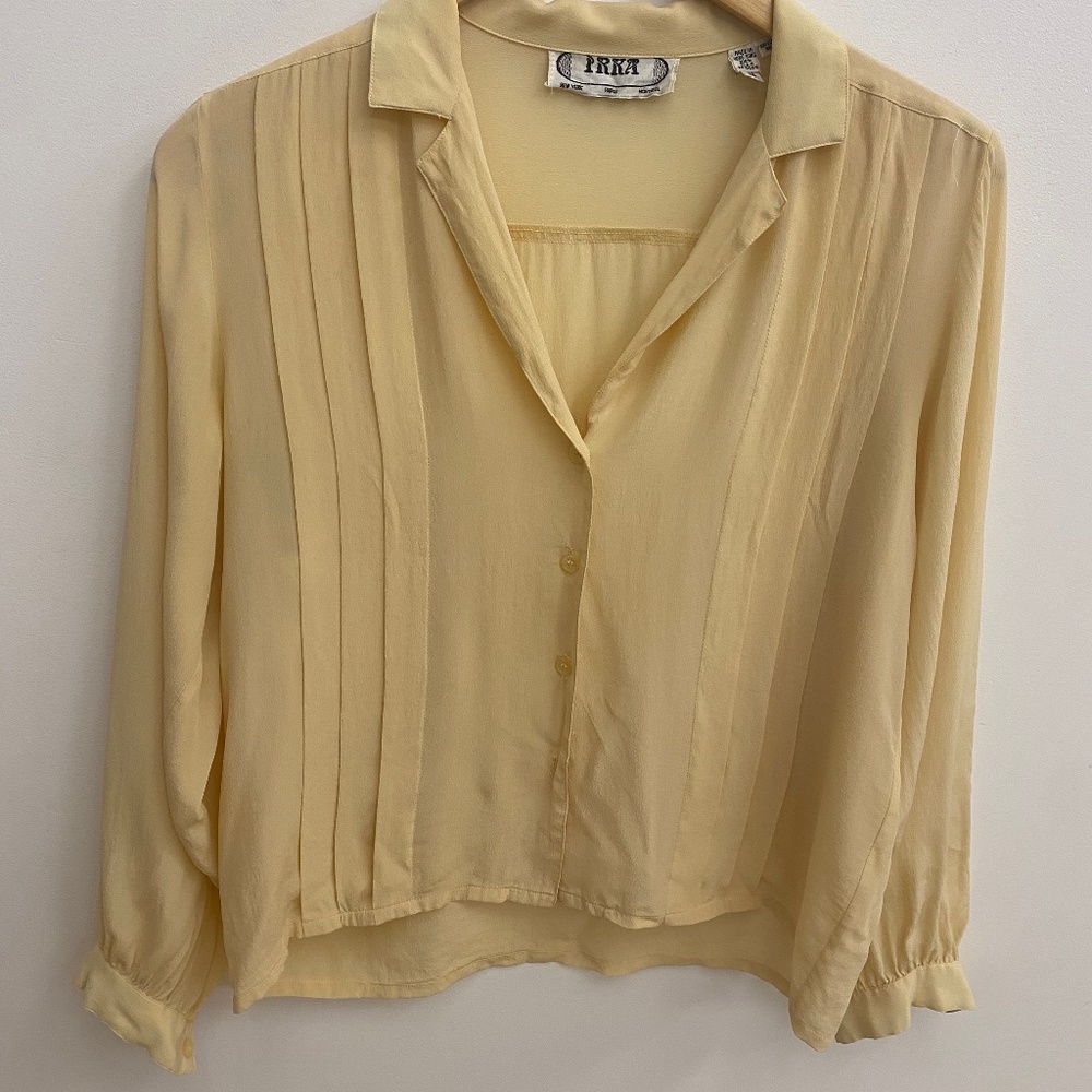 Vintage Irka silk blouse as small/medium, 40” bust